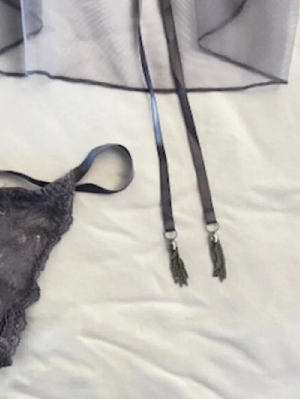 Victoria's Secret Lavender Lace Babydoll Lingerie Set 36C - Picture 4 of 6